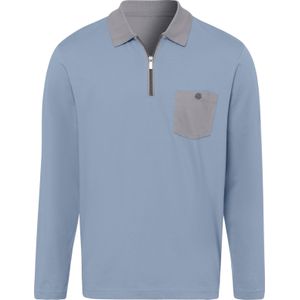 Heren Poloshirt met lange mouwen in bleu