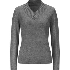 Gebreide Trui - Grafiet/Lichtgrijs Mêlee - 100% Polyacryl