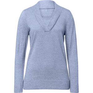 Dames 2-in-1-pullover in bleu gemêleerd