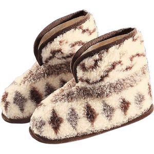 Pantoffels - Bruin Gedessineerd - Textiel