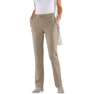 Driekwartbroek - Taupe - 100% Polyester - Steekzakken Zonder Sluiting