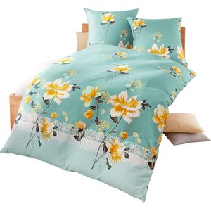 Bedtextiel in salie bedrukt