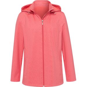 Dames Softshell-jack in koraal/flamingo bedrukt