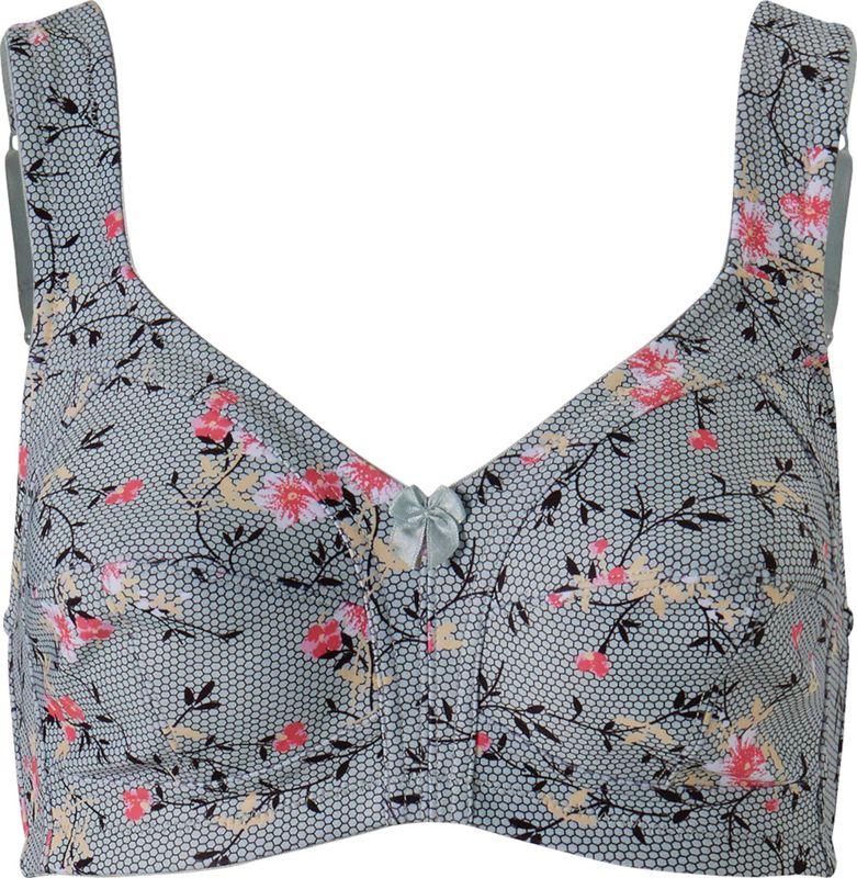 Lindegroen Gedessineerd - Bralette - Zonder Beugels - 48% Polyester, 39% Katoen