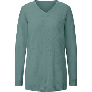 Dames Lange pullover in jade