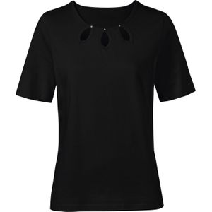 T-shirt - Zwart - 50% Katoen 50% Modaal