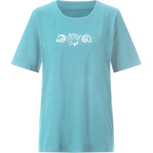 Shirt met korte mouwen in turquoise