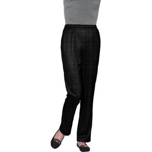 Stretchbroeken - Zwart Gedessineerd - 100% Polyester - Comfortabele Pasvorm