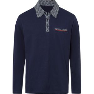 Poloshirt - Lange Mouwen - Bedrukte Kraag - Comfortabel