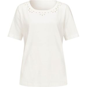 Dames Shirt met korte mouwen in ecru