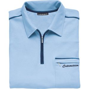 Heren Poloshirt met lange mouwen in lichtblauw