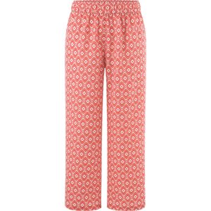 Dames 7/8-broek in ecru/langoustine bedrukt