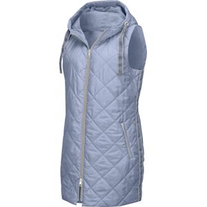 Dames Lang vest in duivenblauw