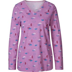 Wäschepur - Pyjama - Bedrukt Bovendeel - Effen Broek - Katoen