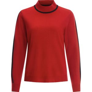 Dames Trui met opstaande kraag in rood
