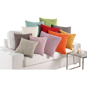 Kussenhoes - Terracotta - Kunstvezel - Unikleur