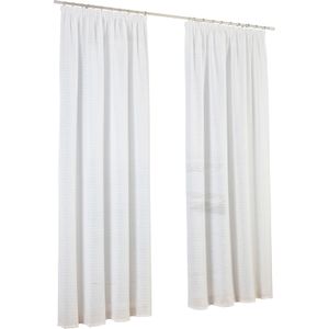 Decoratieve vitrage in offwhite