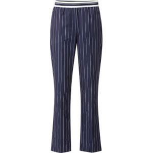 Dames comfortbroek in marine/wit gestreept
