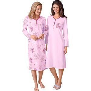 Dames Nachthemden in roze + roze geprint