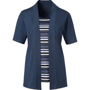 Dames 2-in-1-shirt in marine
