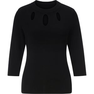 Dames Pullover met 3/4-mouwen in zwart