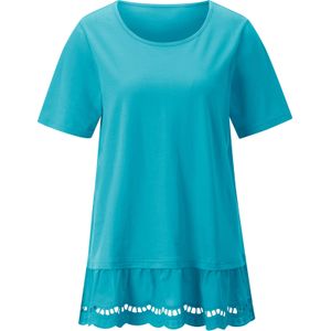 Dames Lang shirt in turquoise