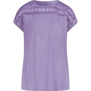 Shirt met ronde hals in lavendel