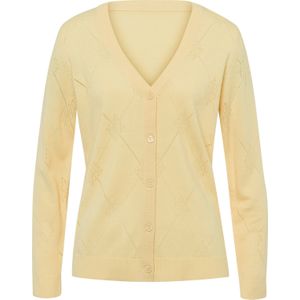 Classic Basics - Ajourvest - Vanille - Lange Mouwen - Knoopsluiting