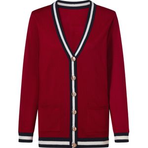 Dames Vest in rood/marine