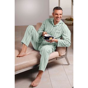 Heren Pyjama in groen gestreept