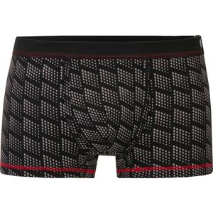 Heren Broek in grijs gemêleerd + antraciet gemêleerd + zwart bedrukt