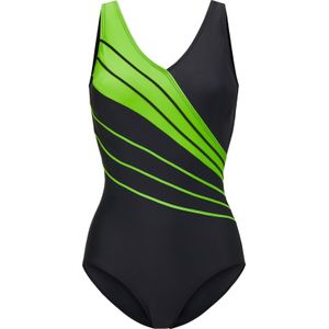 Badpak - Zwart/groen - Polyamide/Elastaan