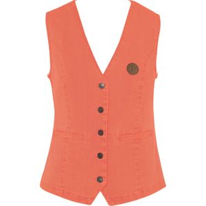 Dames Jeansgilet in papaya
