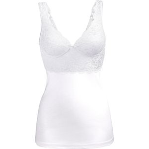 wäschepur - Bh-hemd - Wit - 1-delig - Zonder Beugels - 100% Katoen