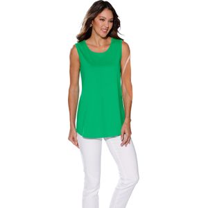 Blousetops - Grasgroen - 100% Katoen - Mouwloos Met Bandjes