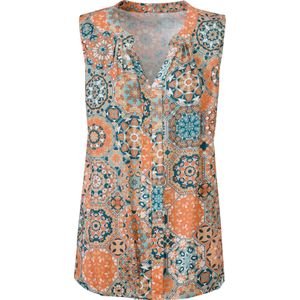 Imprimé - Top - Abrikoos/Salie - 100% Viscose