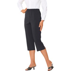 Capri Broek - Zwart - 100% Polyester - Elastische Band