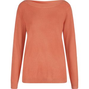 Dames Pullover met lange mouwen in papaya