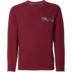 Top Ten - Pyjama - Wijnrood Geruit - Lange Mouwen - 100% Katoen