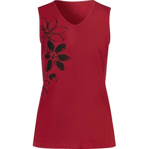 Dames Shirttop in rood geprint