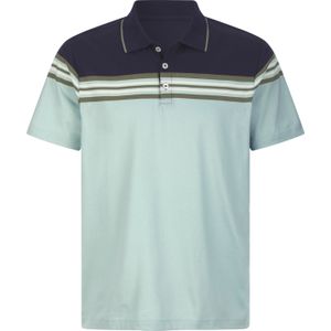 Heren Poloshirt in marine/kalkmint