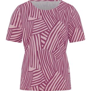 T-shirt - Malve/Rosé - 100% Katoen - Gedessineerd