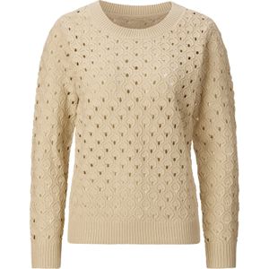 Dames Ajourpullover in zand