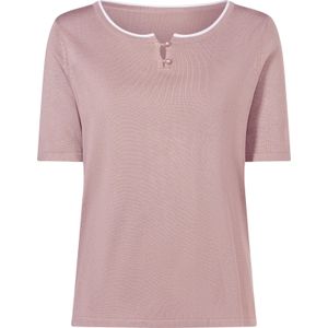 Dames Pullover met korte mouwen in hortensia/wit