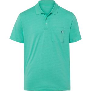 Poloshirt - Blauwgroen - 100% Katoen - Knoopsluiting - Korte Mouwen