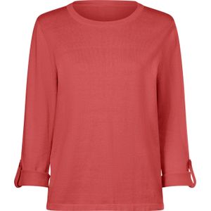 Dames Pullover met 3/4-mouwen in koraal