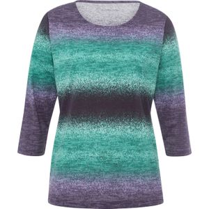 Classic Basics - Shirt - Blauwgroen/Feige - 3/4 Mouwen - 100% Katoen