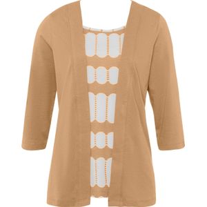 Classic Basics - 2-in-1-shirt - Camel - 100% Katoen