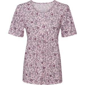 Dames Shirt met print in lichtroze/lichtgrijs bedrukt