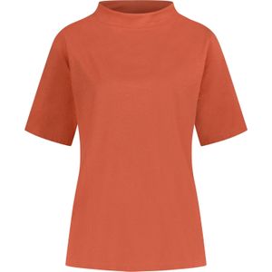 Dames Shirt met korte mouwen in terra